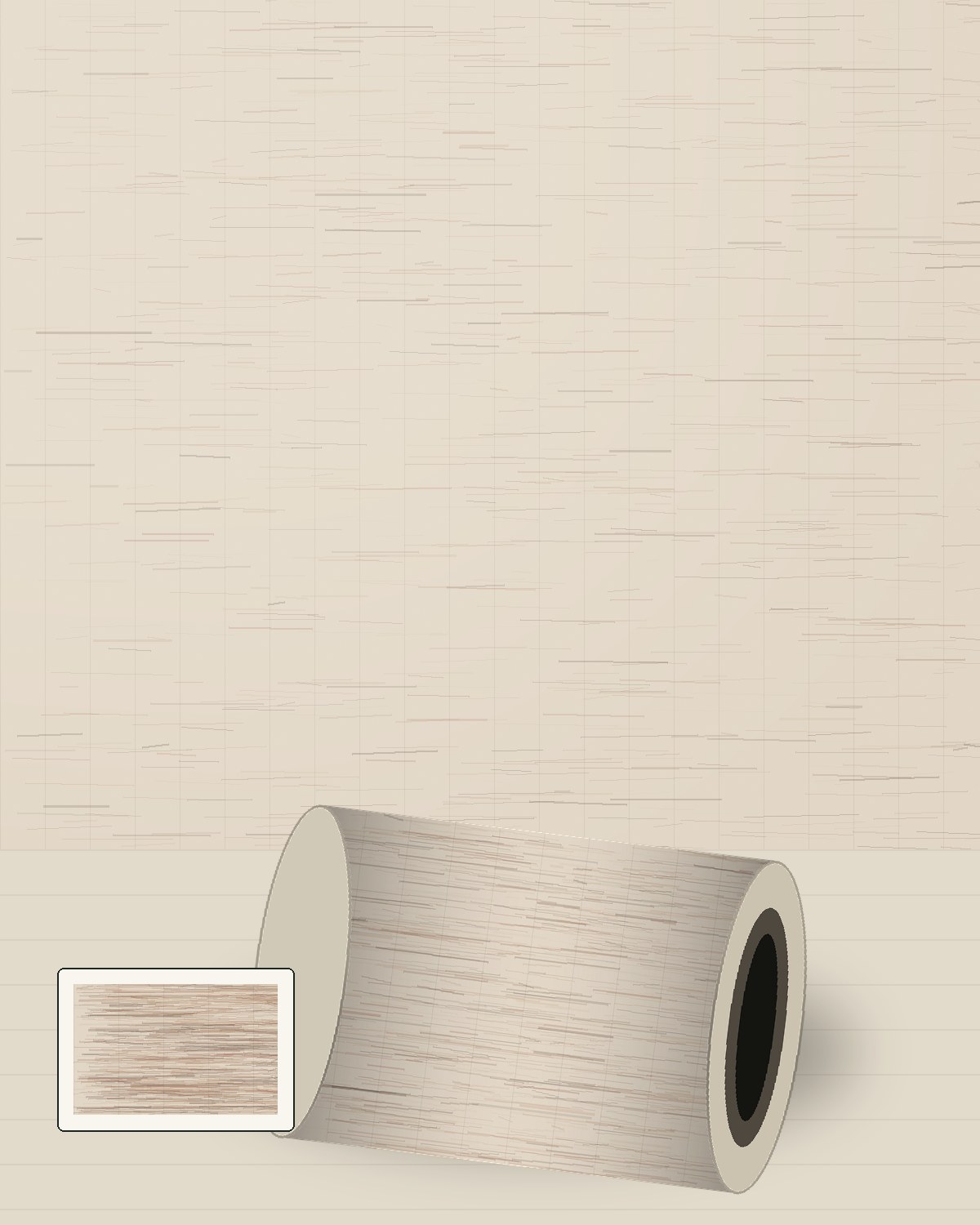 Warm clay-toned wallpaper with fine linear grain